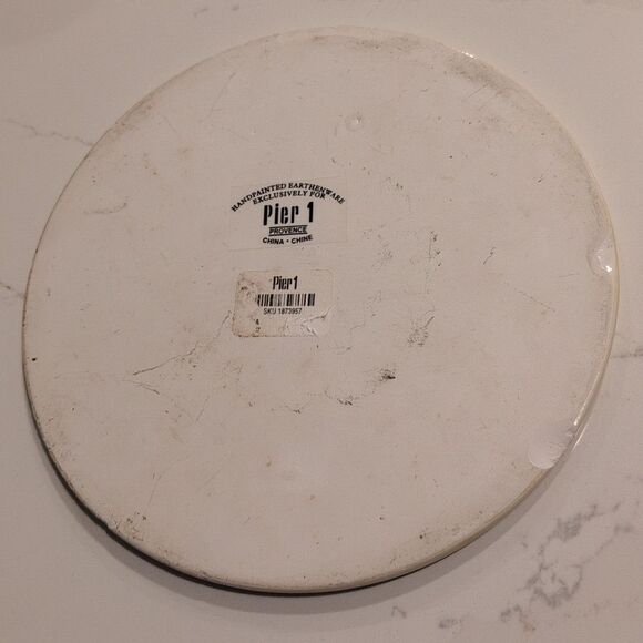 Vintage Pier 1 Imports Round Provence Hand Painted Earthenware Hot Plate Trivet - Picture 5 of 8